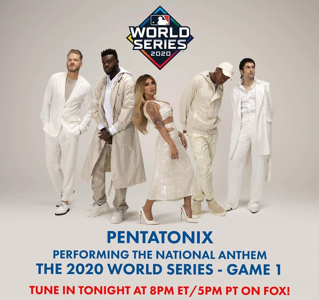 スコット・ホアイングのインスタグラム：「Performing the National Anthem tonight to open the World Series! WOOO sports!!!!!! Tune in 8pm ET/5pm PT on Fox!」