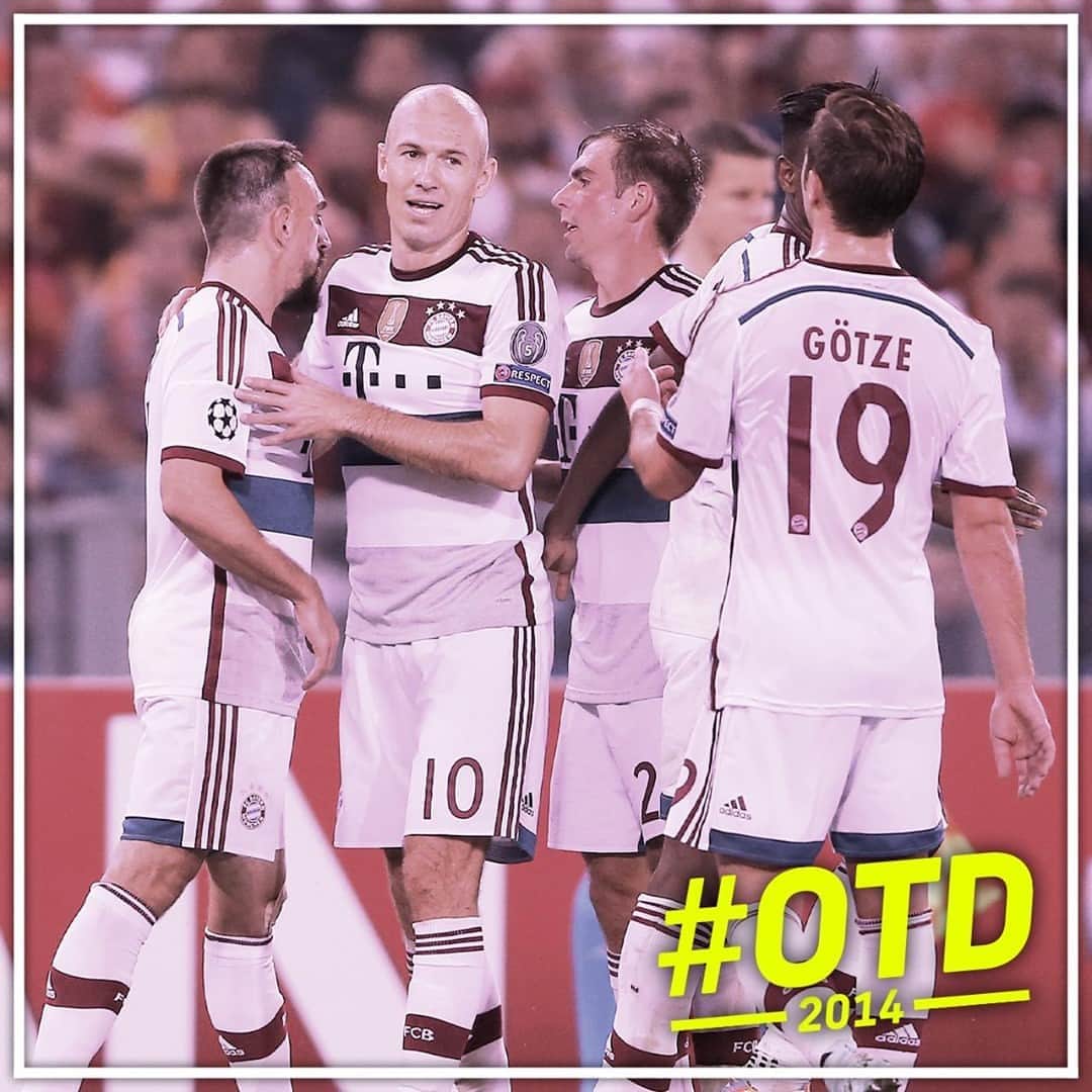 のインスタグラム：「🧐10月21日は何の日？🧐⠀ #バイエルン が #ローマ 相手に7発大勝！⠀ ⠀ ⚽得点者⚽⠀ バイエルン🇩🇪⠀ 9分　ロッベン⠀ 23分　ゲッツェ⠀ 25分　レヴァンドフスキ⠀ 30分　ロッベン⠀ 36分　ミュラー⠀ 78分　リベリー⠀ 80分　シャキリ⠀ ⠀ ローマ🇮🇹⠀ 66分　ジェルヴィーニョ⠀ ⠀ #OnThisDay in 2⃣0⃣1⃣4⃣」