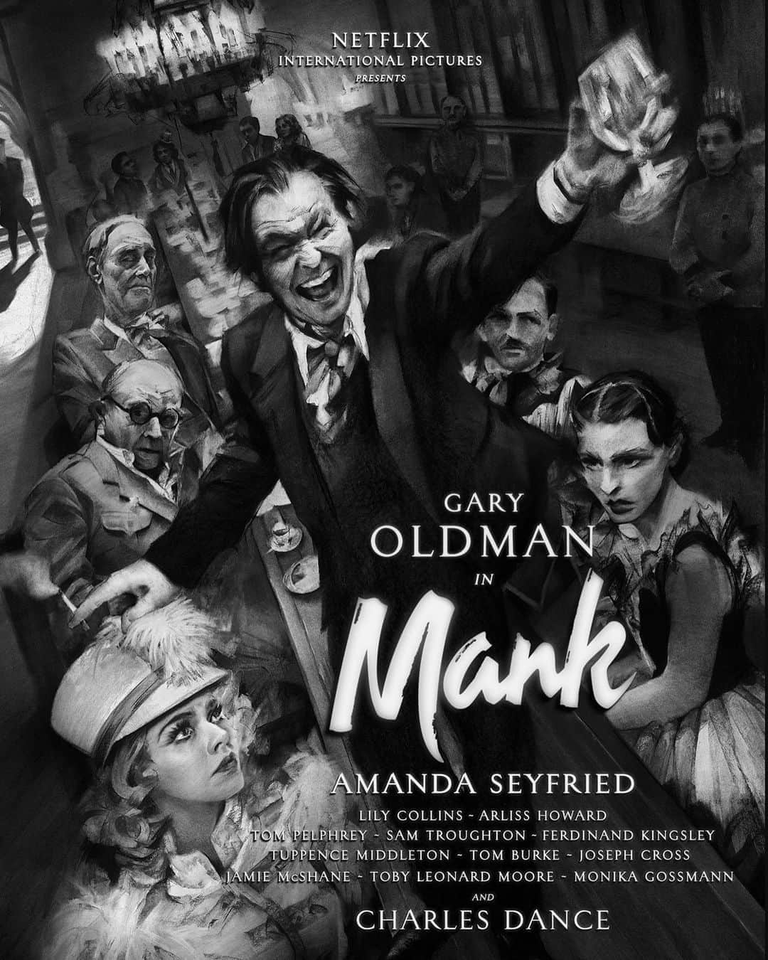 リリー・コリンズさんのインスタグラム写真 - (リリー・コリンズInstagram)「Gary Oldman as @MANK. David Fincher as director. Enough said. More to come...」10月21日 8時53分 - lilyjcollins
