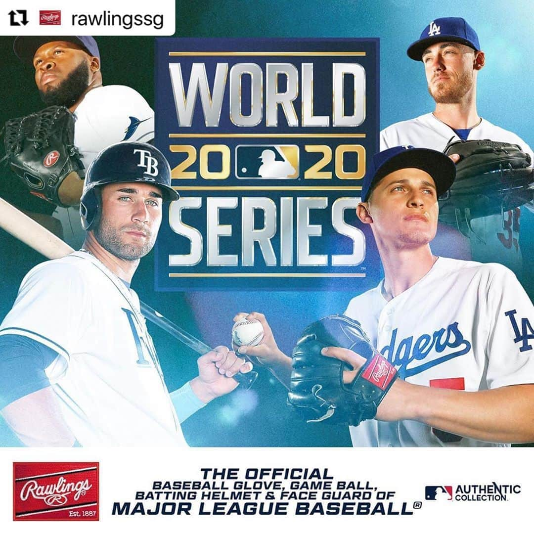 Rawlings Japanさんのインスタグラム写真 - (Rawlings JapanInstagram)「#Repost @rawlingssg with @make_repost ・・・ The World Series is finally here! Dodgers vs. Rays. Two #1 seeds going head to head starting tonight! Drop your boldest prediction below. #TeamRawlings #Rays #Dodgers #WorldSeries #Postseason @rawlings_japan_llc」10月21日 10時22分 - rawlings_japan_llc