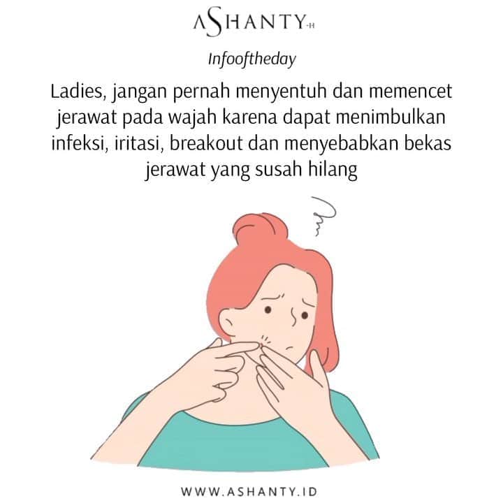 ASHANTY BEAUTY CREAM OFFICIALのインスタグラム：「#infooftheday Ladies, jangan pernah menyentuh dan memencet jerawat pada wajah karena dapat menimbulkan infeksi, iritasi, breakout dan menyebabkan bekas jerawat yang susah hilang 🌸  _____________________________ Informasi dan pemesanan  Ashanty Beauty Cream Chat Via WA : WA: 081287388885 WA: 085781140354 WA: 087778489900 WA: 081293823950 ⚡️ Fast Respons Click Link On Bio Instagram @ashantyid ❣️ ______________________________ #ashantybeautycream #creamashanty #skincareashanty #skincare #skincareartis #skincarelokal #creamwajah #creamperawatanwajah #obatjerawat #jerawat #kosmetik #krimwajah #creamwajah #whiteningcream #ashantyid #ashanty」