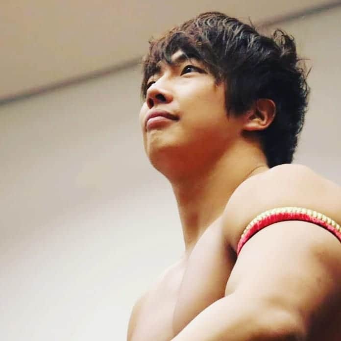 竹下幸之介のインスタグラム：「SUKIYAKI  #ddtpro  #ALLOUT #wrestling #workout #muscle #training #motivation #boys #プロレス  #竹下幸之介」
