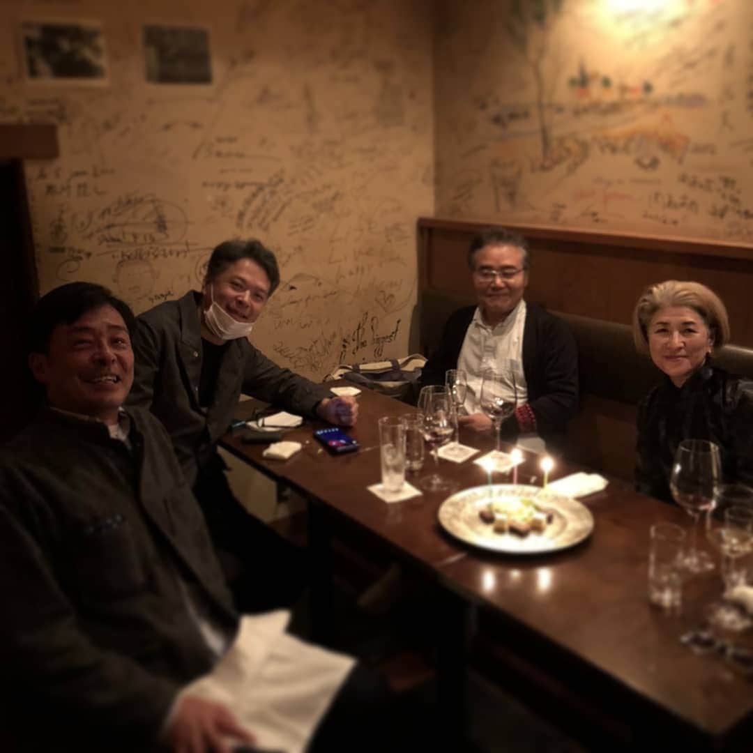 光石研のインスタグラム：「國實社長お誕生日おめでとうございます‼️ 【by 光石】」