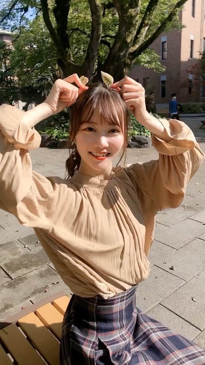 齋藤佳穂のインスタグラム：「素敵なキャンパスやった🥺💜🌟」