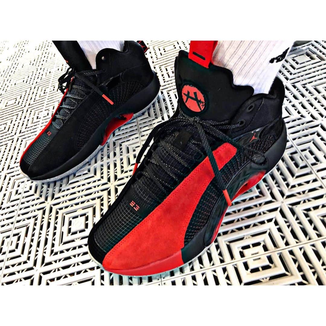 のインスタグラム：「XXXV🇯🇵⚔  #jordan35 #八村モデル #ruihachimura  #八 #アオキックス」