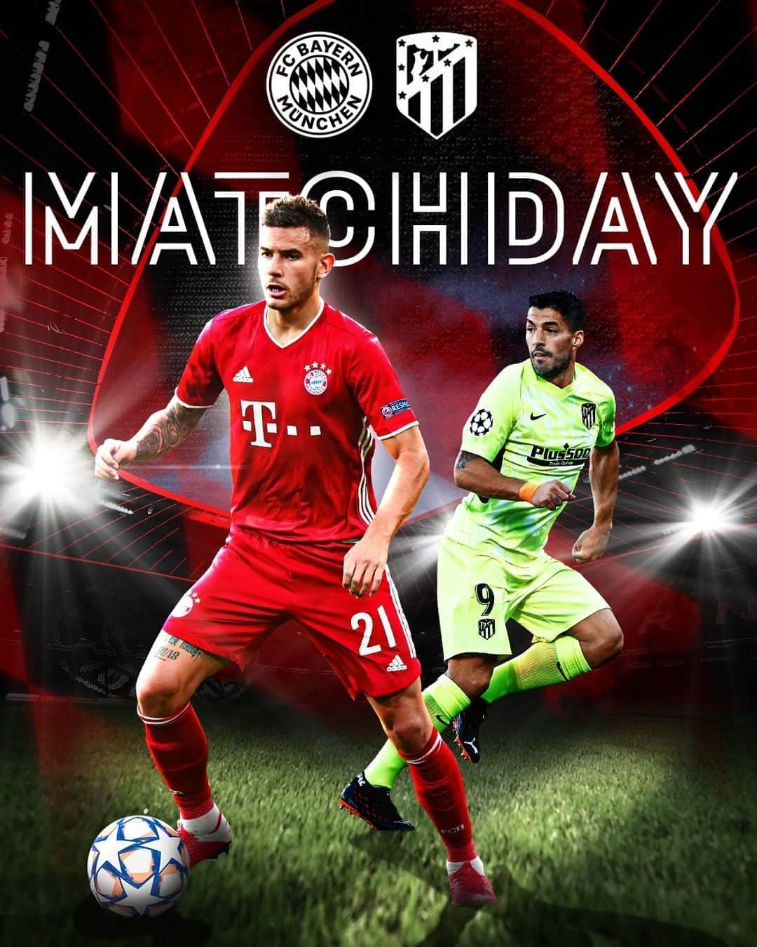 のインスタグラム：「Let the @championsleague title defence begin 🏆👊  #FCBAtleti #packmas #UCL #ChampionsLeague #MiaSanMia」