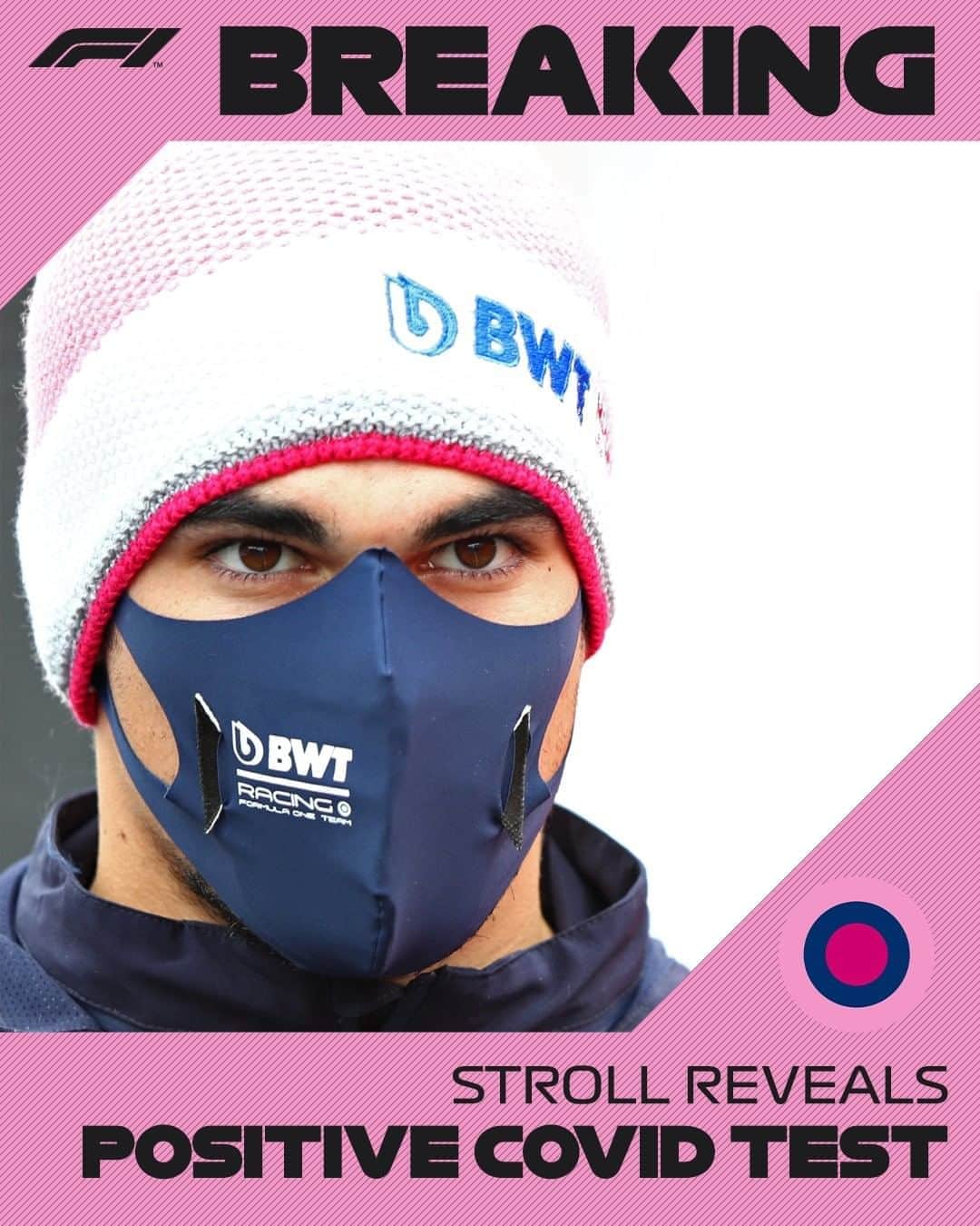 のインスタグラム：「Lance Stroll has revealed he tested positive for Covid after the Eifel Grand Prix. He has been in isolation since and says his most recent test came back negative  #F1 #Formula1」