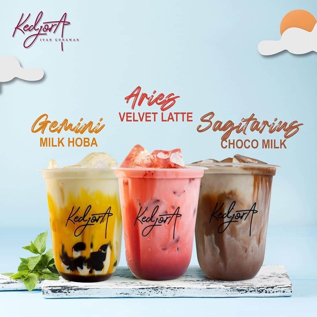 Ivan Gunawanさんのインスタグラム写真 - (Ivan GunawanInstagram)「Yang seger segerrr... @kedjora.coffee punya “GEMINI MILK HOBA” , “ARIES VELVET LATTE” dan “SAGITARIUS CHOCO MILK”. . Minuman paling enak buat di order sore menjelang malam nih ...  Jangan khawatir buat kamu yang mager, kita siap deliver sampe depan pintu kamu... . Stay Happy and Stay Healthy Everyone ! . ———-  Order : Klik link in Bio  ———- #KedjoraCoffeeBSD Alamat :  📍Roseville Soho & Suites BSD - #KedjoraCoffeeCipete Alamat:  📍Jl. Abdul Majid Dalam  Komplek Perhubungan Laut No. 5, Cipete, Jakarta Selatan - #KedjoraCoffeeTebet Alamat :  📍Infinia Park Jl. Dr. Saharjo Kav.45 Manggarai, Tebet , Jakarta Selatan.  #KedjoraCoffeeBintaro  📍 Ruko Kebayoran Square Blok C 01, (Bintaro Sektor 7), Bintaro Jl. Boulevard Bintaro Jaya, Pondok Jaya, Tangerang Selatan  .  #kedjoracoffee #kedjoracoffeeBSD #kedjoracoffeeCipete #kedjoracoffeeTebet #kedjoracoffeeBintaro #thecapricornlatte #aquariuslycheetea #piscespeachorange #ariesvelvetlatte #taurusespressomatcha #geminimilkhoba #cancercharcoallatte #leostrawberrycano #virgohoba #libracaramellatte #scorpioamericano #sagitariuschocomilk  #kopisusu #kopisusujakarta #kopisusugulaaren #kopikekinian #kopisusuenak #kopijkt」10月21日 19時01分 - ivan_gunawan