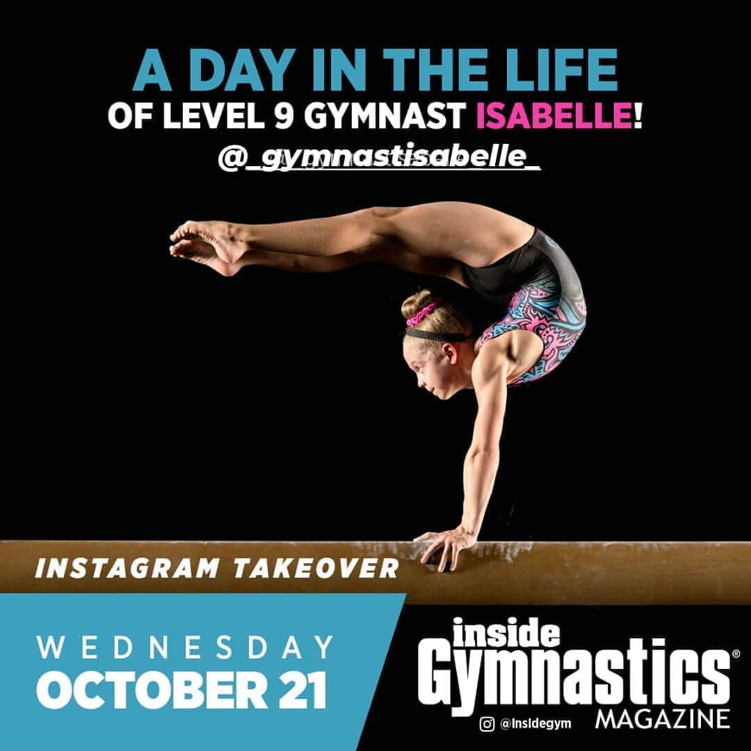 Inside Gymnasticsさんのインスタグラム写真 - (Inside GymnasticsInstagram)「Next Up! We look at a day in the life of Level 9 gymnast Isabelle! Follow our Insta Story today! @gaallstargymnastics  #insidegymnastics #takeover #gymnast #gymnastics #athlete #instagood #instadaily #instatakeover #insidenation #bettertogether #fun #love #lovegymnastics #gymnasticslife」10月21日 19時37分 - insidegym