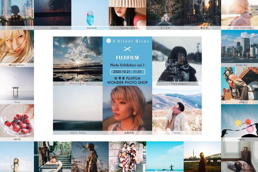 haru wagnusさんのインスタグラム写真 - (haru wagnusInstagram)「4 Silent Birds X FUJIFILM photo exhibition vol.1 ㅤㅤㅤㅤㅤㅤㅤㅤㅤㅤㅤㅤㅤ ㅤㅤㅤㅤㅤㅤㅤㅤㅤㅤㅤㅤㅤ ついについに本日より、原宿富士フイルムワンダーフォトショップ(@wonderphotoshop )と、4 Silent Birds (@4silentbirds )オンラインサイトにて、総勢25名からなる富士フイルムのXシリーズのカメラだけで撮影された写真展が開幕しました。 皆さん見に来てね。 ㅤㅤㅤㅤㅤㅤㅤㅤㅤㅤㅤㅤㅤ #4sb_fujifilmx」10月21日 20時08分 - wagnus