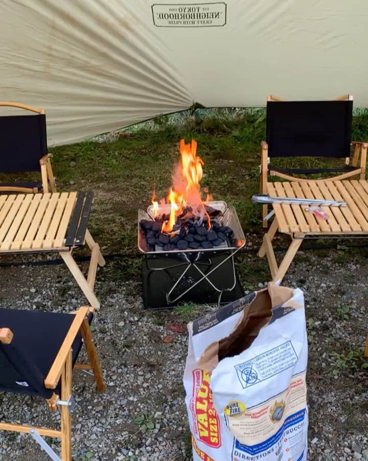 ANNA のインスタグラム：「⛰⛺️CAMP⛺️⛰・ ・ ・ #camp #キャンプ #蝦夷鹿 #えぞしか #アウトドア #outdoor #healthylifestyle #bonfire #焚火 #bbq」