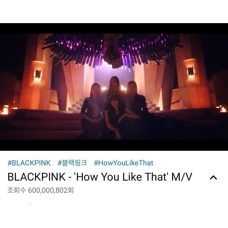 BLACKPINKさんのインスタグラム写真 - (BLACKPINKInstagram)「#BLACKPINK #블랙핑크 #HowYouLikeThat #MV #600MILLION #YOUTUBE #YG」10月22日 8時01分 - blackpinkofficial