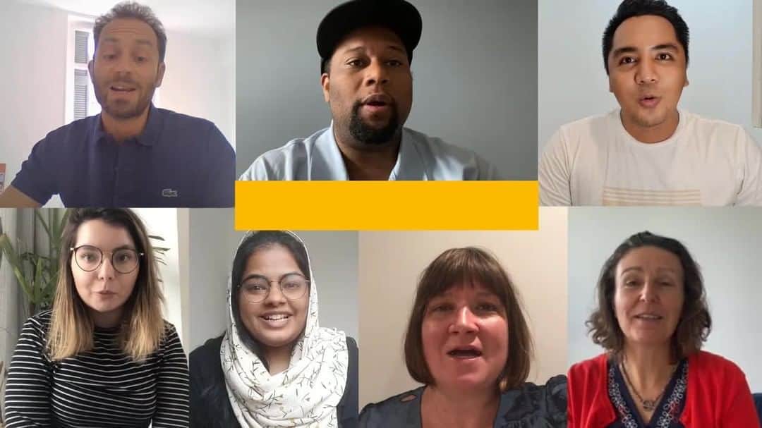 SAPのインスタグラム：「Built on SAP's belief in connecting to something bigger than ourselves, our Month of Service is a reminder that when we "Unite for our Future," no one gets left behind ♥️🌍 http://sap.to/6177GfgFL」