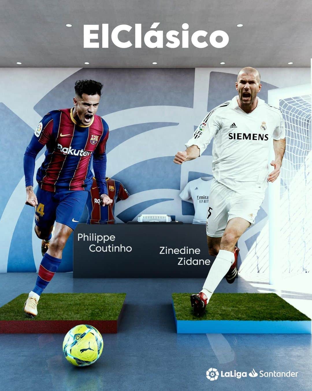 LFPさんのインスタグラム写真 - (LFPInstagram)「Who would have been in charge of this hypothetical wizard's clash? 🎩  ¿Quién hubiera mandado en este hipotético choque de magos? 🎩  #LaLiga #LaLigaSantander #ElClásico #Coutinho #Zidane #Football」10月22日 0時50分 - laliga