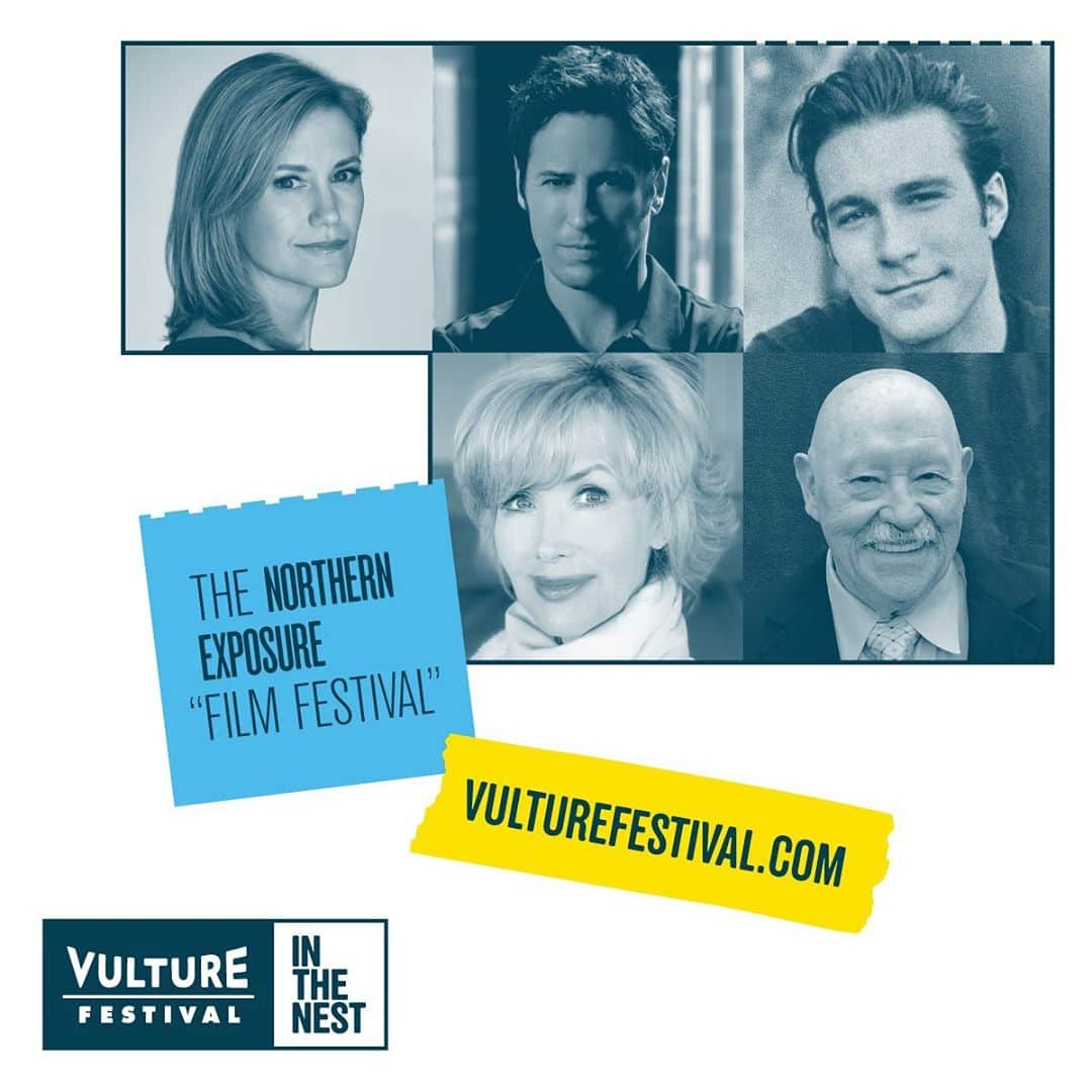 ロブ・モローのインスタグラム：「#NorthernExposure fans come reminisce w/the us: Mon Oct 26 at 3PM PT/6PM ET tickets avail at https://vulturefestival.com/ if u get a ticket u can watch the reunion anytime during the week @vulturefestival #northtothefuture」