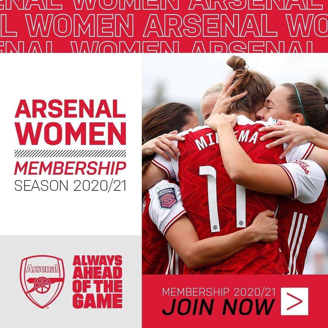 Arsenal Ladiesさんのインスタグラム写真 - (Arsenal LadiesInstagram)「Our 2020/21 Membership is full of exclusive benefits! 😁 Tap for info below👇 ⁣ ⁣ Limited edition membership pack, exclusive virtual access to players and monthly competitions 🔥⁣  ⁣ Click the link in our bio to sign up ✍️」10月22日 1時36分 - arsenalwfc