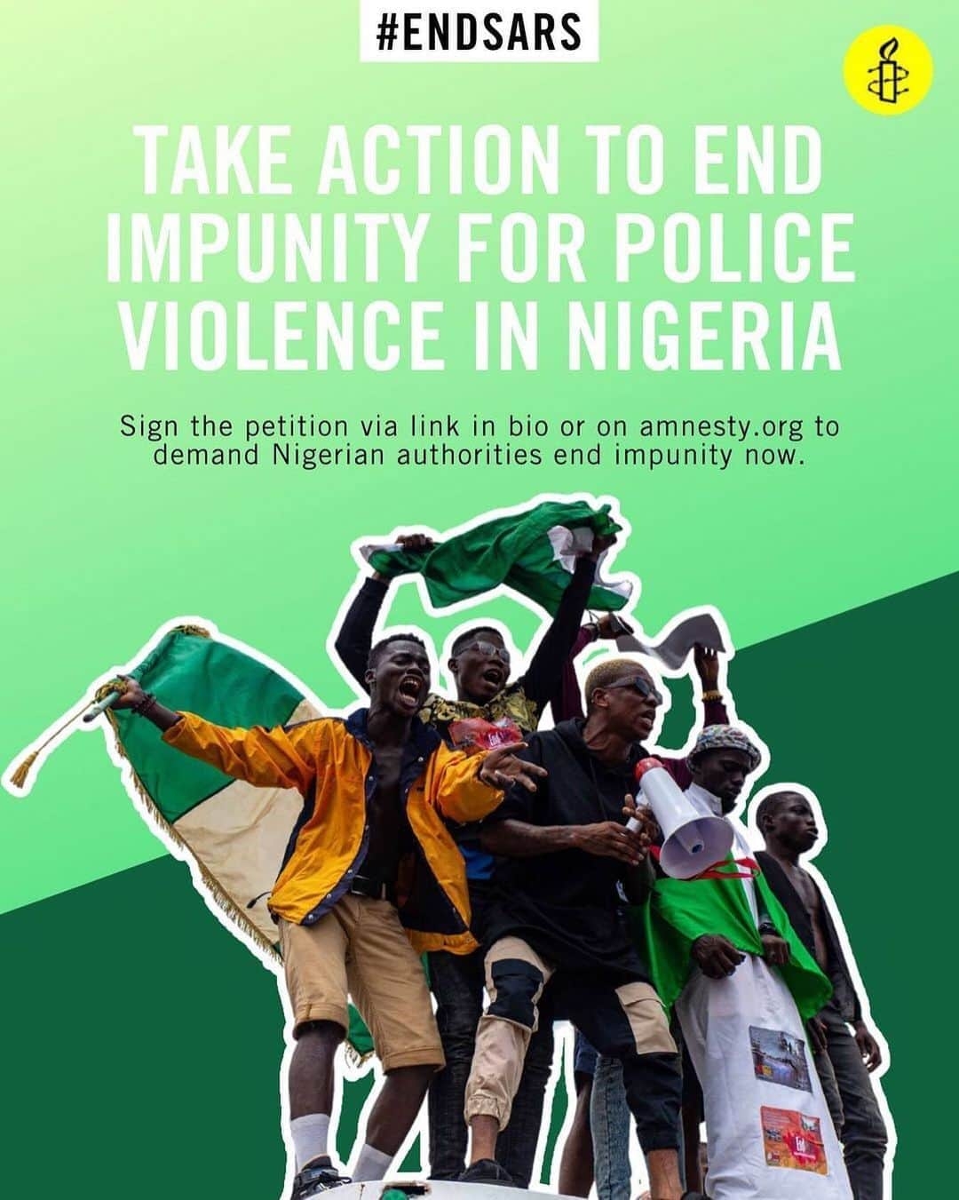 リタ・オラさんのインスタグラム写真 - (リタ・オラInstagram)「Go to amnesty.org to help make a difference. Nigeria we stand with you 💚 #EndSARS」10月22日 1時59分 - ritaora