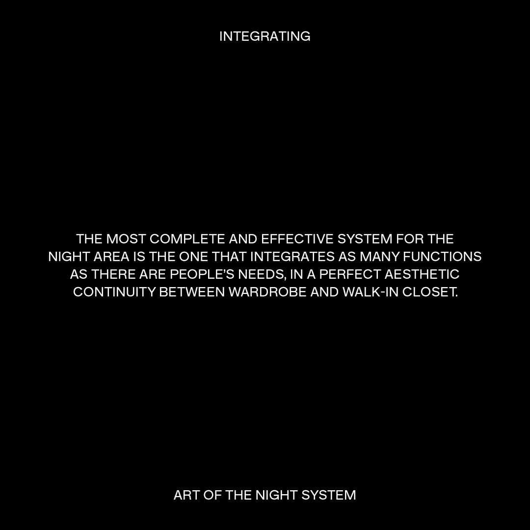 Poliform|Varennaさんのインスタグラム写真 - (Poliform|VarennaInstagram)「ART OF THE NIGHT SYSTEM. The last image of the Art of the Night System project is dedicated to a crucial aspect of the night systems, “integration”. The different elements, from wardrobes to walk-in closets and chest of drawers, are designed to meet people’s needs, they offer infinite possibilities of composition and are perfectly integrated, in a perfect aesthetic continuity. #poliform #madeinitaly #poliformnighsystem #artofthenightsystem #integrating #poliforminspired」10月22日 2時44分 - poliform_official