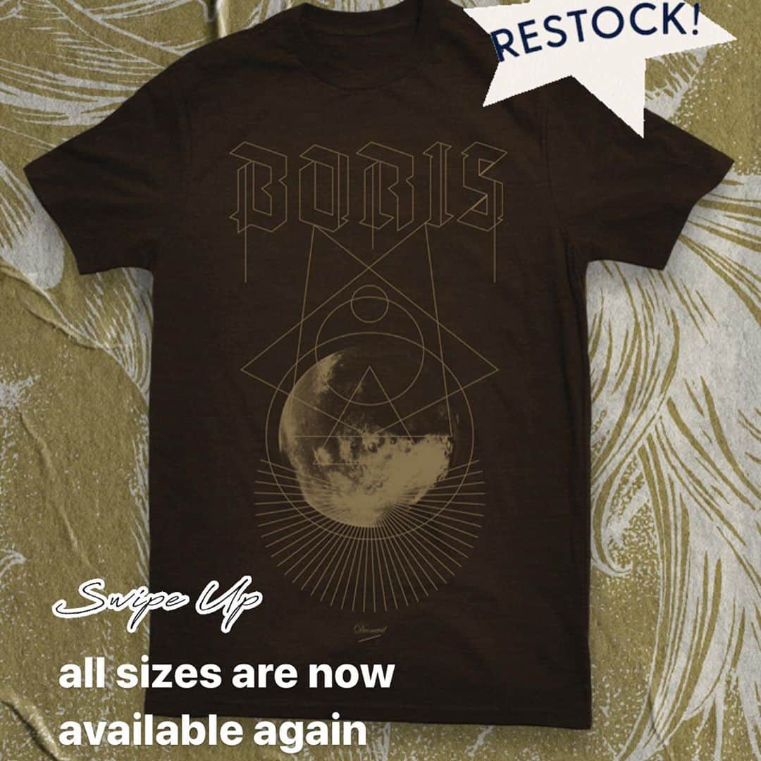 BORISさんのインスタグラム写真 - (BORISInstagram)「Boris’s official merchandise web store @holymountainprinting in US.  these T-shirts Re-Stock. all sizes are now available again. check!」10月22日 3時53分 - borisdronevil