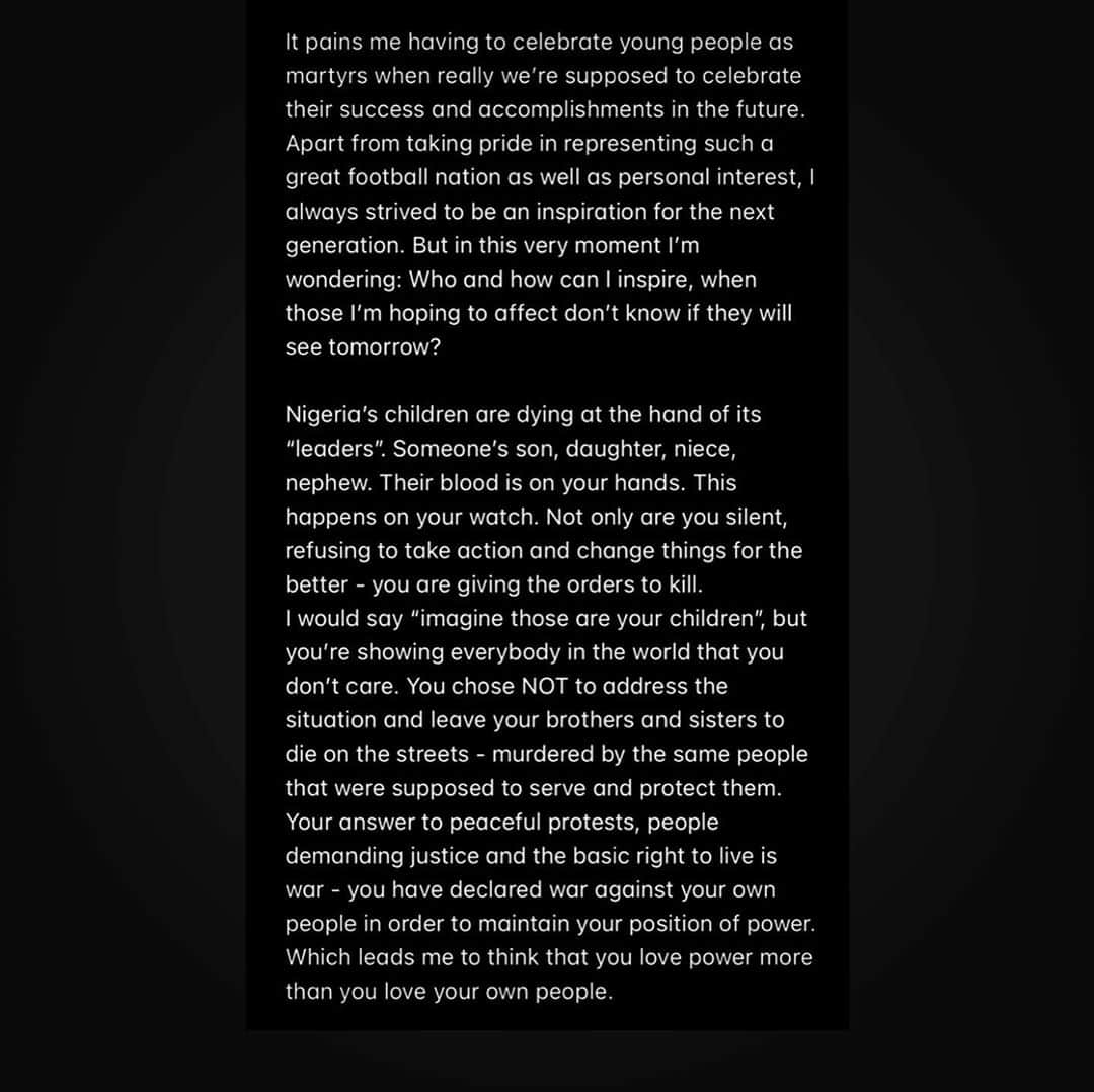 レオン・バログンさんのインスタグラム写真 - (レオン・バログンInstagram)「🇳🇬💔  #EndSars   #EndPoliceBrutalityinNigeria  #EndBadGoveranceInNigeria」10月22日 4時05分 - leonbalogun