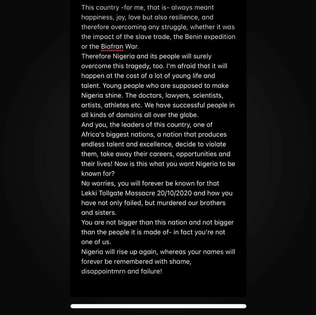 レオン・バログンさんのインスタグラム写真 - (レオン・バログンInstagram)「🇳🇬💔  #EndSars   #EndPoliceBrutalityinNigeria  #EndBadGoveranceInNigeria」10月22日 4時05分 - leonbalogun