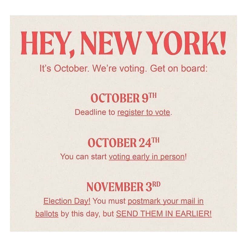 マッタのインスタグラム：「NY early voting is just around the corner ✨ There are so many amazing resources locally and online to help make sure that you have what you need to be prepared ✨ Have your voice be heard this election  Artwork by: @carolinewurtzel」