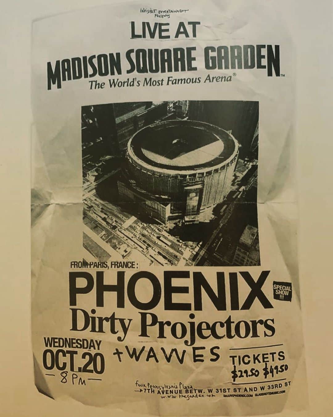 フェニックスのインスタグラム：「Madison Square Garden. 10years ago today!」