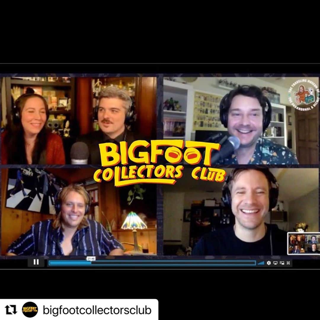 ブライス・ジョンソンのインスタグラム：「BCC 135 - “Phenomenacon After Party LIVE!” w/ @nuekerk & @weird_dana has landed! We chat with High Strangeness experts Greg & Dana Newkirk about paranormal investigation, witchcraft & haunted artifacts! #ZombieBigfootsCryptidCrypt  #Repost @bigfootcollectorsclub with @make_repost」