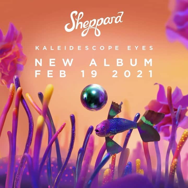 シェパードのインスタグラム：「Ok guys, I think we’ve all waited long enough. It’s with great pride that we finally reveal the title of our third album...   ‘Kaleidoscope Eyes’   This is an album dedicated to the wonders of love, in every form. When you’re in love, the world feels like a more colourful, vibrant place - like someone has turned the saturation up on the world around you. This is our version of what that vivid, euphoric experience would sound like. We’ve poured everything we have into this album over the last two years, and we can’t wait to have this labour of love out there in the world for you all to enjoy forever.   Pre-orders for ‘Kaleidoscope Eyes’ begin today, with the album being released in full on Feb 19th, 2021.   Much love! x  TRACK LIST 1. Kaleidoscope Eyes  2. Die Young 3. Don’t Believe in Love 4. Somebody Like You 5. Animals 6. Brand New 7. Looking For Love 8. Symphony 9. Midsommar 10. M.I.A. 11. Catalina 12. Solid Gold 13. Come Back 14. Thank You 15. Learning to Fly 16. Lazy Love」