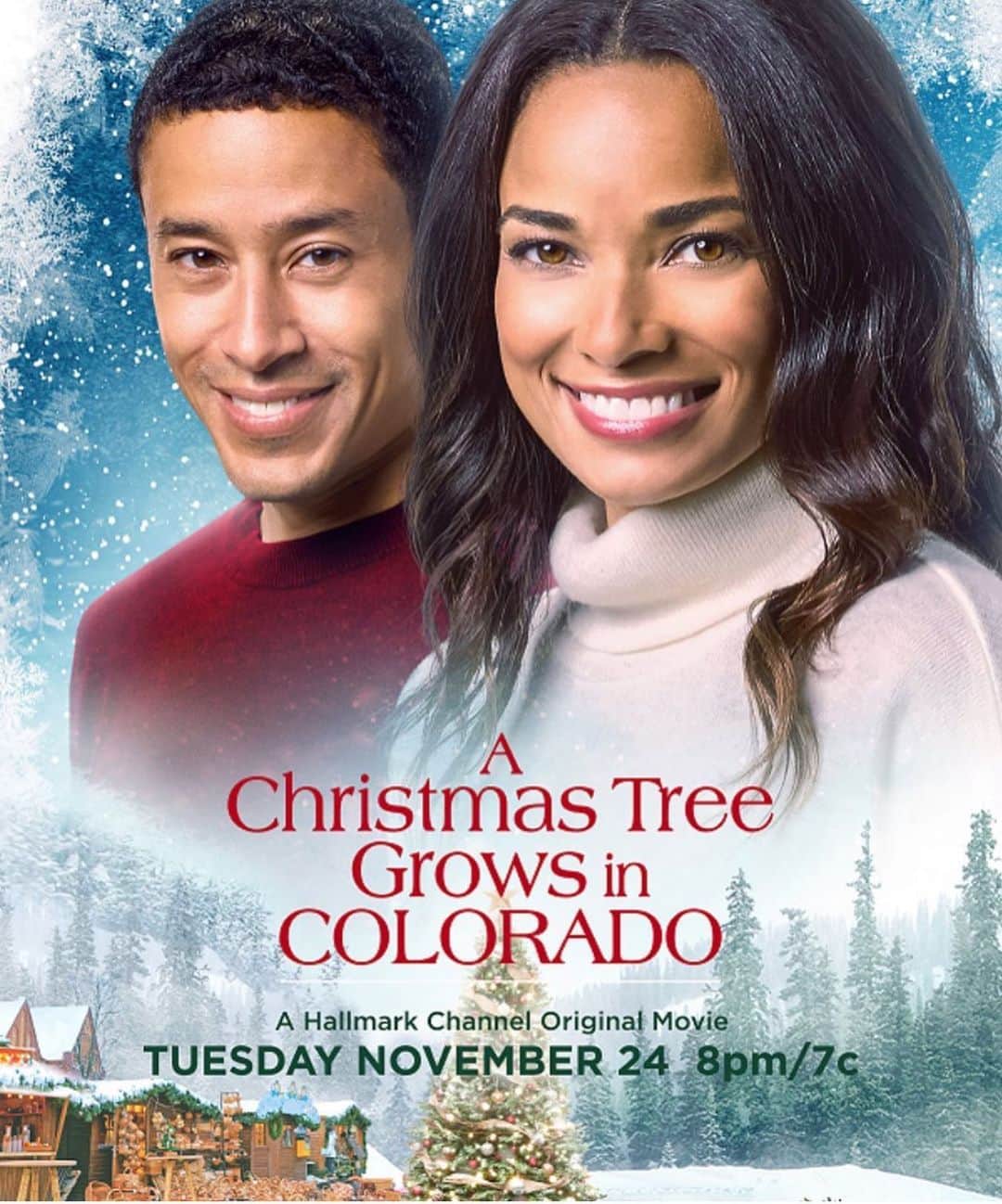 ロッチェル・エイツのインスタグラム：「We have our Poster! 🌲 🔔  @hallmarkchannel  #countdowntochristmas  #achristmastreegrowsincolorado  w/ @therealmarktaylor7  and director @jasonbourque1」