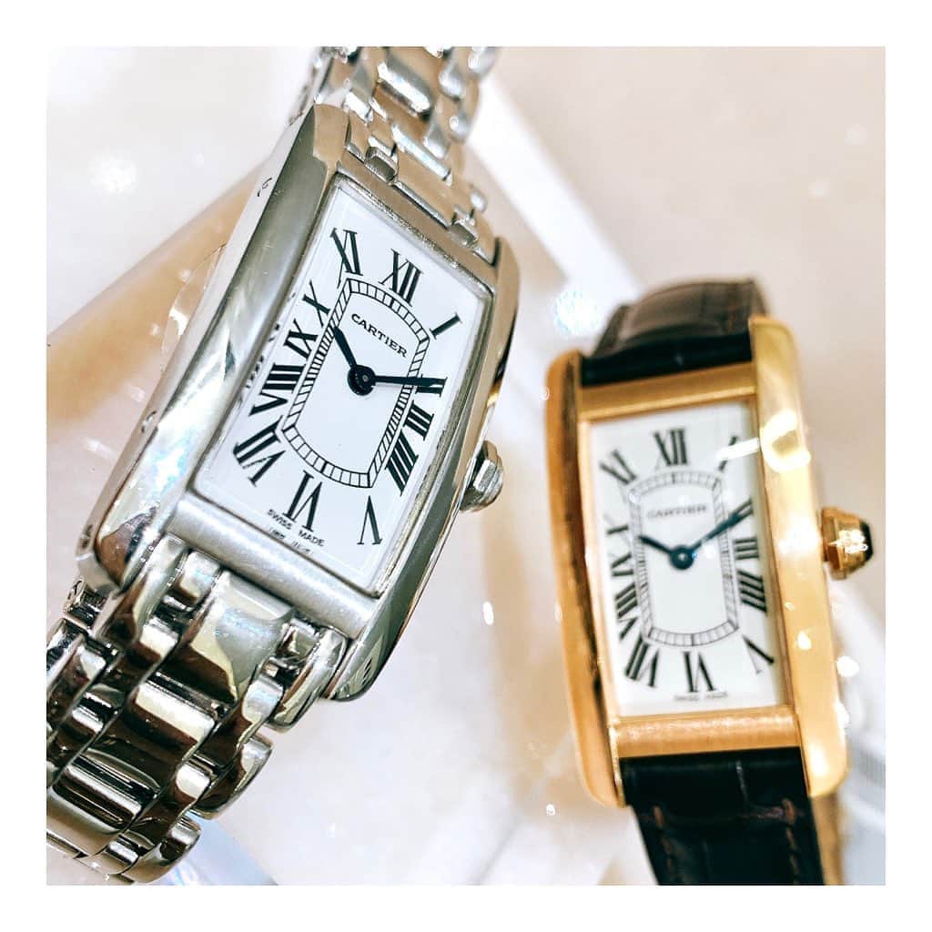 のインスタグラム：「-HIROB大宮ルミネ-﻿ ﻿ ﻿ ﻿ VINTAGE CARTIER TANK American﻿ ﻿ ヴィンテージカルティエ﻿ タンクアメリカンが入荷いたしました。﻿ ﻿ ﻿ 左(K18WG)﻿ No.17003890-044410﻿ ¥1,000,000+tax﻿ ﻿ 右(K18PG)﻿ No.18003890-104630﻿ ¥685,000+tax﻿ ﻿ ﻿ 当面の間、下記のお時間に営業時間を短縮しております。﻿ ﻿ 営業時間﻿ 11:00〜20:00﻿ ﻿ お問い合わせ﻿ tel: 048-782-5383﻿ ﻿ 皆様のご来店お待ちしております🥰﻿ ﻿ ﻿ #Cartier﻿ #VintageCartier﻿ #tankamerican﻿ #tank﻿ #watch﻿ #MORELLATO﻿ #Cassis﻿ #omiyalumine﻿ #omiya﻿ #hirob﻿ #baycrews﻿ ﻿ #カルティエ﻿ #ヴィンテージカルティエ﻿ #タンクアメリカン﻿ #タンク﻿ #時計﻿ #モレラート﻿ #カシス﻿ #大宮ルミネ﻿ #大宮﻿ #ヒロブ﻿ #ベイクルーズ﻿ ﻿ ﻿ #观看﻿ #酿酒」