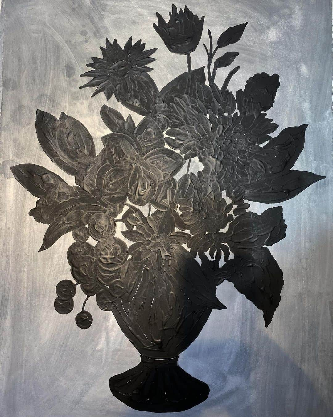 Hiro Sugiyama enlightenmentさんのインスタグラム写真 - (Hiro Sugiyama enlightenmentInstagram)「Black Flower #03 #drawing #black #flower  #acrylic」10月22日 17時56分 - hiro_sugiyama_enlightenment