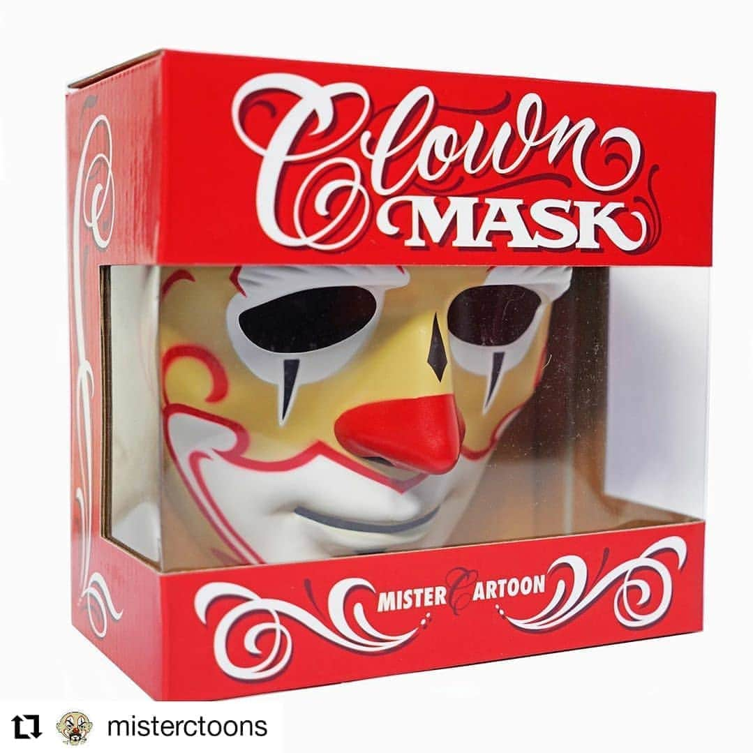 ガソリングラマーさんのインスタグラム写真 - (ガソリングラマーInstagram)「Omg yesss please 🤡🤡🤡🤡🤡 #Repost @misterctoons • • • • • • Clowns have always been a part of West Coast culture.. from kids parties to tears of a clown playing out of a car stereo. If you have to wear a mask, wear this one. 2020 the year of the mask  Available on my shop tomorrow (10/22) at 3pm EST, (will ship instantly and arrive in time for  Halloween - if ordered in the U.S.)  Link in bio to sign up for updates #MisterCartooN」10月22日 10時08分 - gasolineglamour