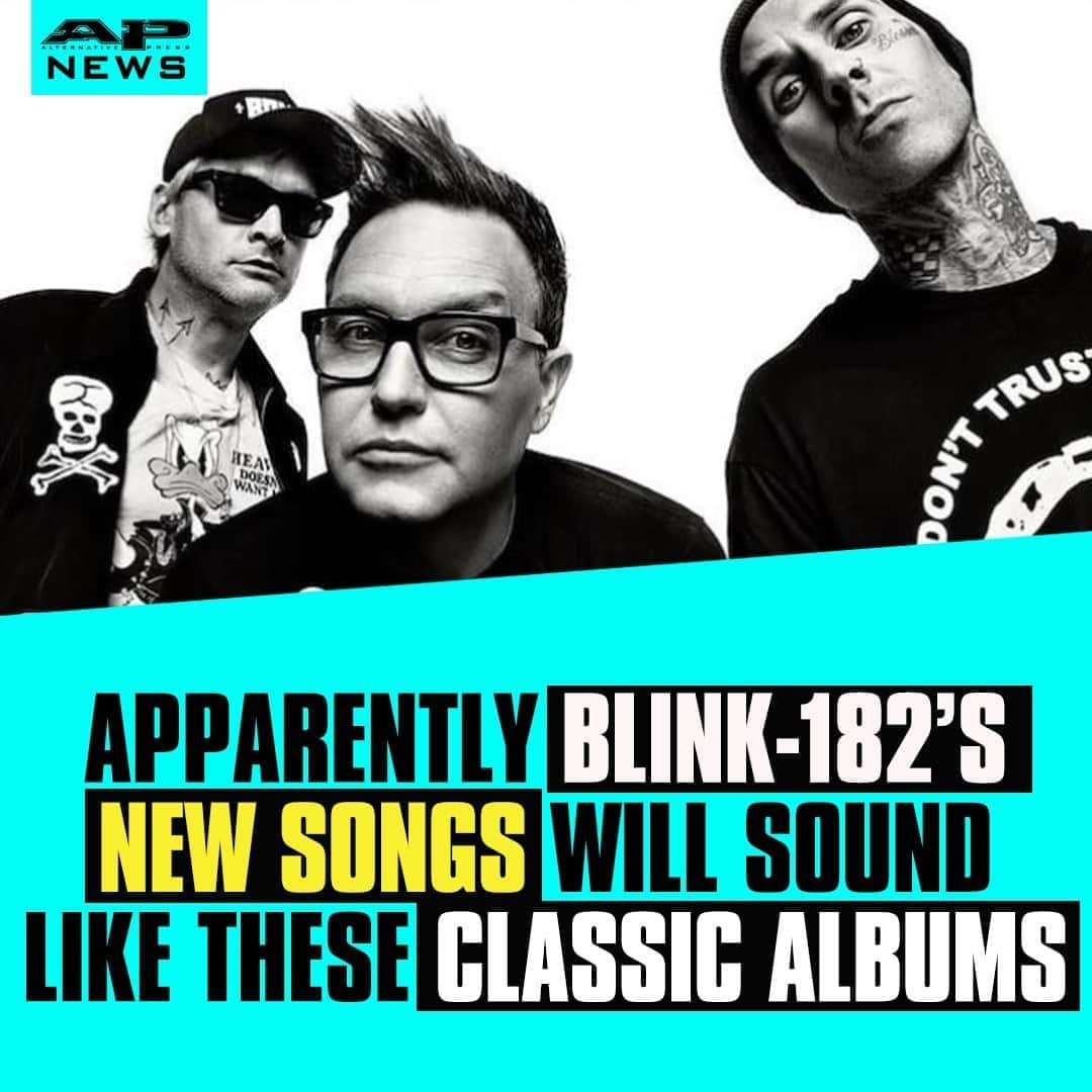 Alternative Pressさんのインスタグラム写真 - (Alternative PressInstagram)「According to @matttskiba, you might hear some familiar sounds from these classic @blink182 albums in their upcoming new music⁠ LINK IN BIO⁠ .⁠ .⁠ .⁠ #mattskiba #blink182 #enemaofthestate #takeoffyourpantsandjacket #altpress #alternativepress」10月22日 10時30分 - altpress