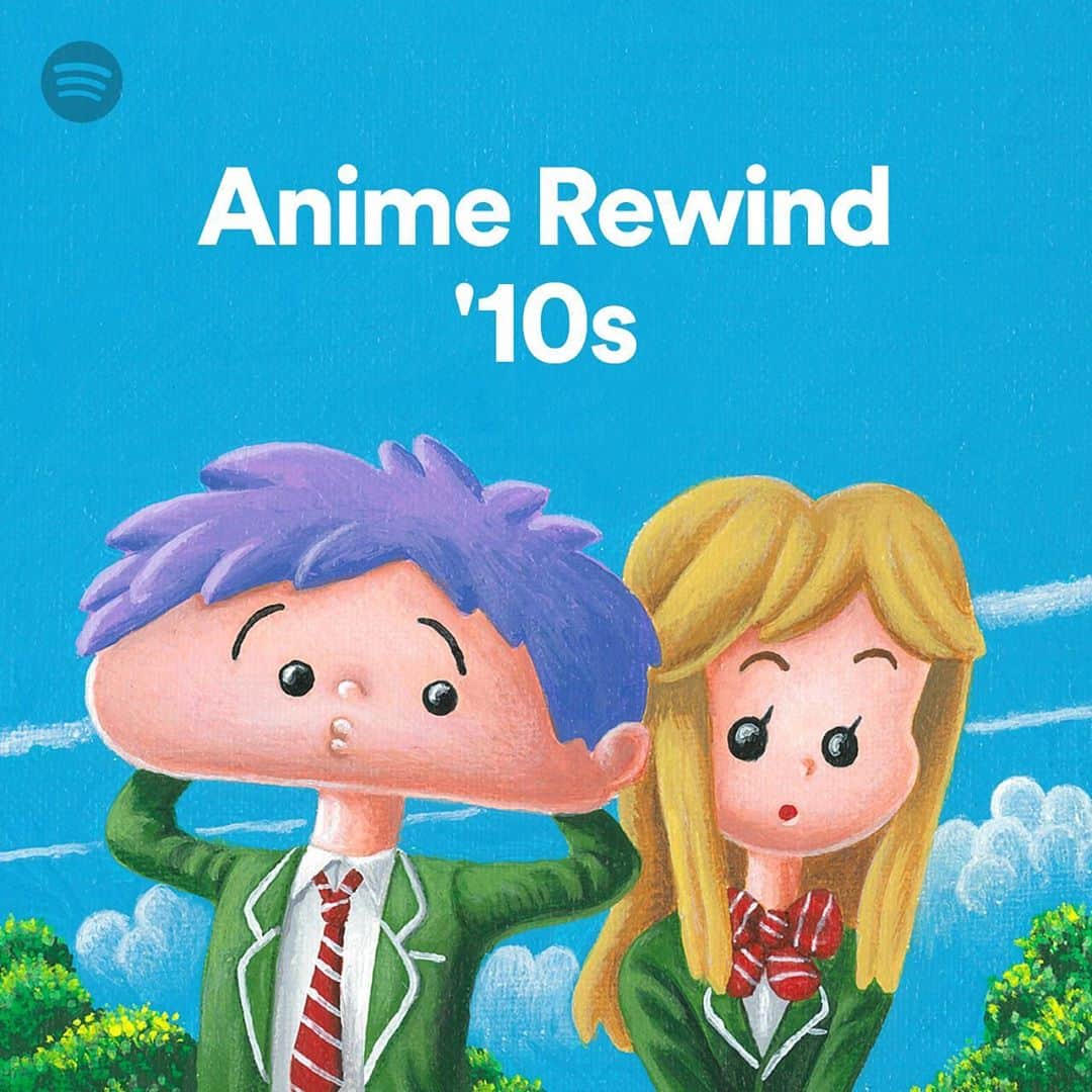 本秀康さんのインスタグラム写真 - (本秀康Instagram)「今日はアニメの日だそうです。本日より公開、Spotifyのプレイリストシリーズ  "Anime Rewind" のジャケットを描きました！ #spotify #spotifyplaylist #anime」10月22日 10時24分 - hideyasu_moto