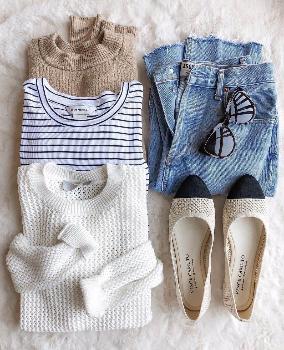 のインスタグラム：「Feminine, Fresh, & Machine-Washable! Our Femil ballet flats are perfect for traveling. #vincecamuto」