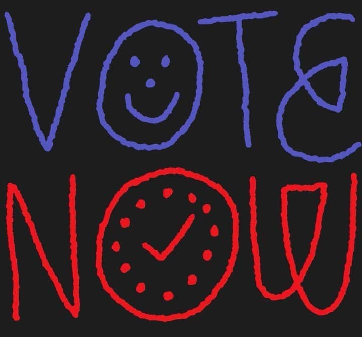 のインスタグラム：「My contribution to the @intoactionus Creative Jam tonight! Vote Early! #intoaction #vote #vote2020」