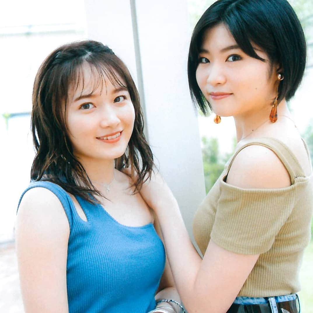 モーニング娘。'20のインスタグラム：「- . ちいxかえでぃー . . #加賀楓 #森戸知沙希 . .」