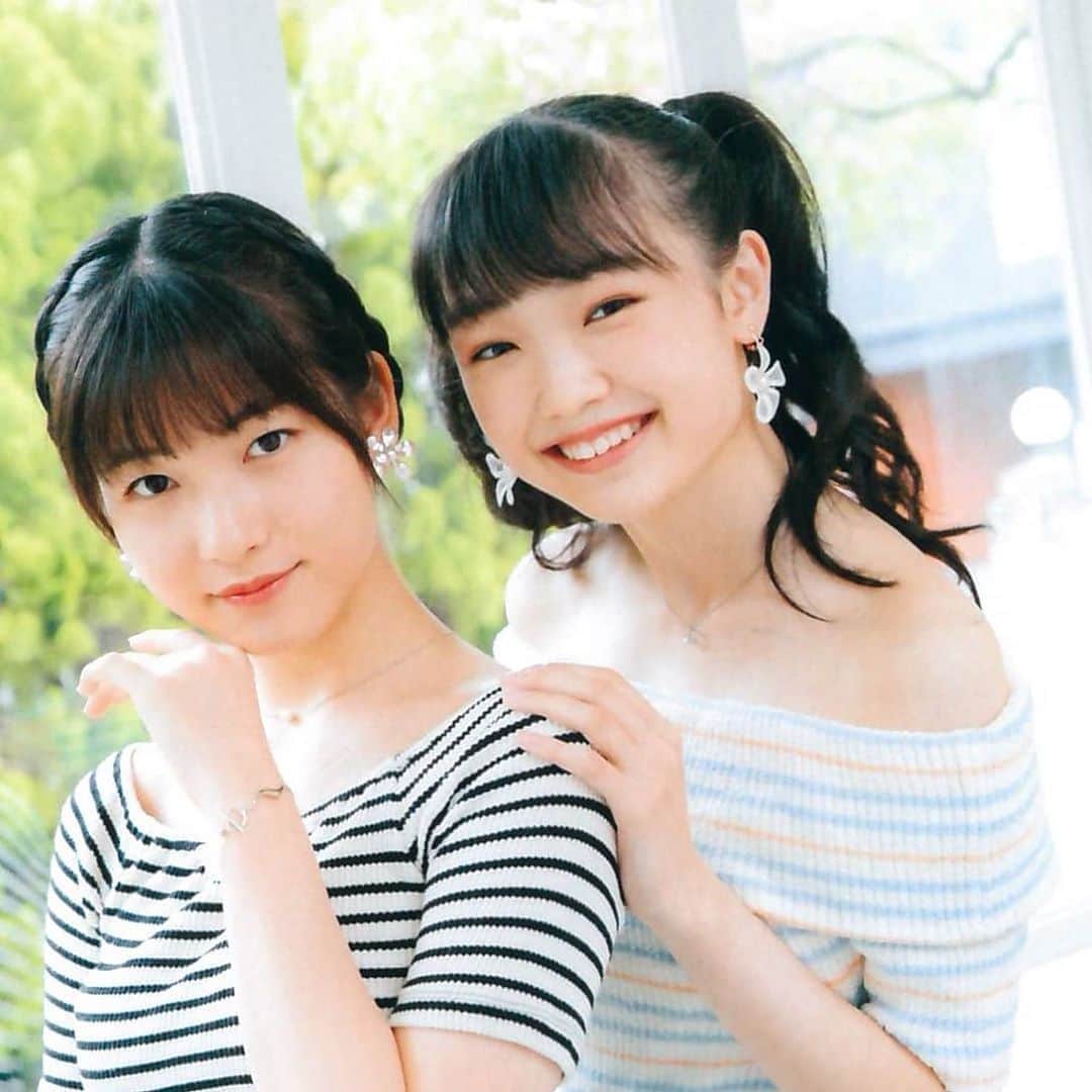 モーニング娘。'20のインスタグラム：「- . りおxめい . . #北川莉央 #山﨑愛生 . .」