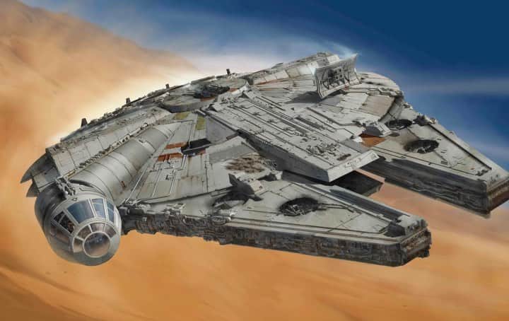のインスタグラム：「#hidetakatenjin #scifi #fantastic #imageboard #天神英貴  #art #tokyo #starwars #mecha #bandai #design #macross #kit (c)Disney #milleniumfalcon #スターウォーズ」