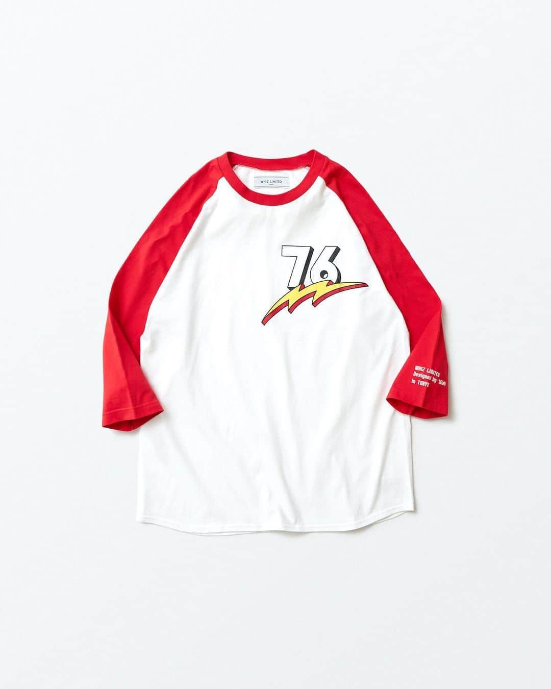 ウィズリミテッドさんのインスタグラム写真 - (ウィズリミテッドInstagram)「76 SHIRT 7分袖の配色ラグランボディーに80年代のBMXシーンからインスパイアされた76&HEARTBEATロゴが左胸にプリント。 左袖先と後ろ見頃にもプリント入り。 ﻿ #whiz #whizlimited #whizlimited20th #bmx #tokyostreet #whiztokyo #harajuku #tokyo」10月22日 13時57分 - whiz_limited