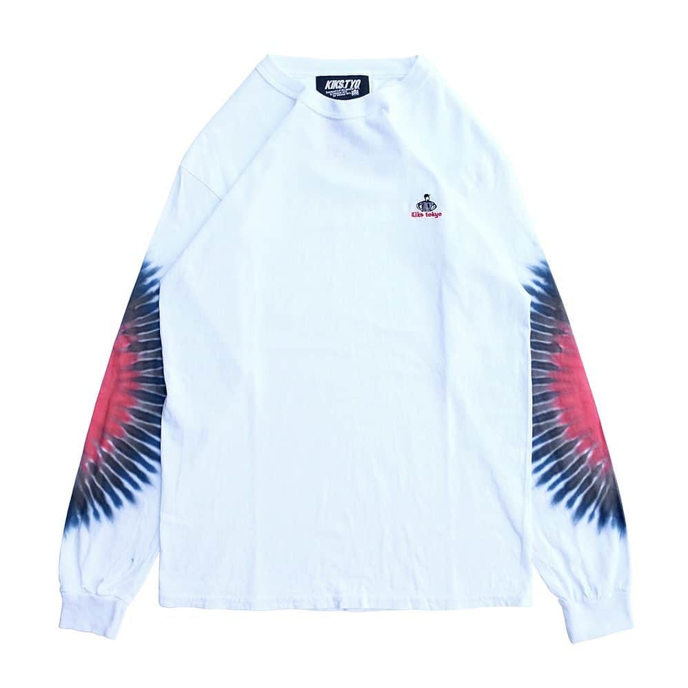 KIKSTYOさんのインスタグラム写真 - (KIKSTYOInstagram)「. NEW ARRIVAL!!! 2020 SUMMERで好評だった、TIEDYE LOCKER TEEのL/S TEEバージョンを作成。 今期は、フロントにLOCKER刺繍、袖にはCIRCLE型のオリジナルタイダイ柄が入ります。 JAVARA MADE。 注）手作業で染めているので、１枚１枚風合い、柄の出方が異なります。 #kikstyo #tiedye #javara」10月22日 15時48分 - kikstyo