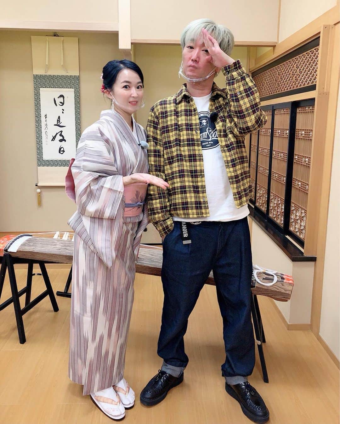カン・ハンナさんのインスタグラム写真 - (カン・ハンナInstagram)「・﻿ ﻿ 皆さん、いかがでしょうか。﻿ ﻿ ﻿ わたくし、人生初の着物です☺️👘 ﻿ ﻿ ﻿ 今週の日曜日に放送されるNHK Eテレ「短歌de胸キュン」にこちらの着物姿で出演いたします。﻿ ﻿ ﻿ 胸キュンメンバーの小沢先輩と、白鳥羽純ちゃん、濱田龍臣くんと奥深い日本伝統文化を学ぶという素敵なロケでした。﻿ ﻿ ﻿ 2ヶ月にわたって「Shall we 短歌」に出演しますので、いつもの「NHK短歌」とともに「短歌de胸キュン」もぜひご覧くださいね❣️﻿ ﻿ ﻿ ﻿ ﻿ ﻿ #短歌de胸キュン　#ShallWe短歌﻿ #Eテレ　#短歌　#NHK短歌﻿ #着物　#日本伝統文化　﻿ #お見逃しなく　#ご覧ください﻿ #로케촬영　#인생최초의기모노 ﻿ ﻿ ﻿」10月22日 18時35分 - kang_hanna_jp