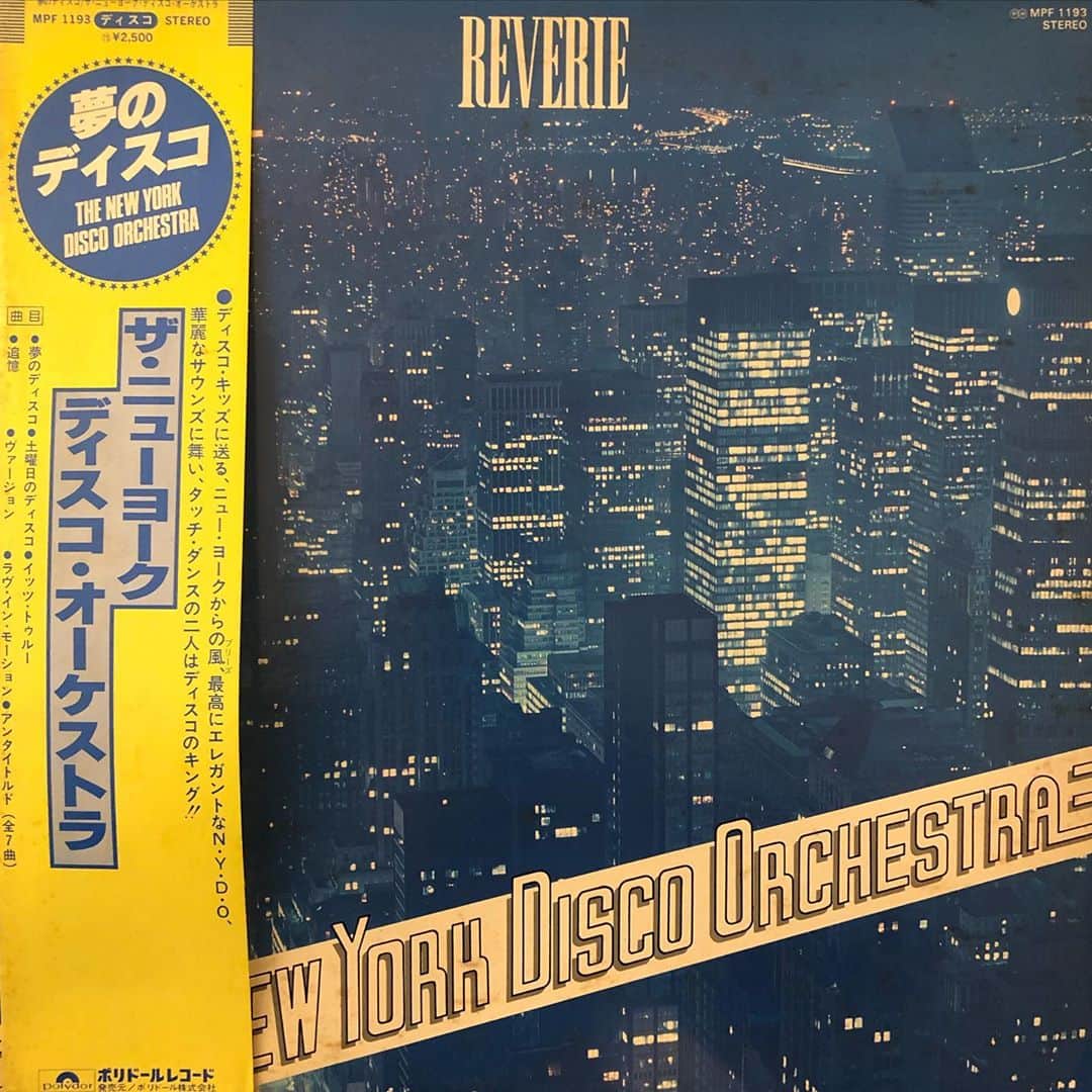 MUROさんのインスタグラム写真 - (MUROInstagram)「ずっと7インチ化を熱望している 夜景ジャケットのレコード🎶🌃 #1978 #polydorrecords  #thenewyorkdiscoorchestra  #reverie #itstrue #夜景ジャケ」10月22日 19時32分 - dj_muro