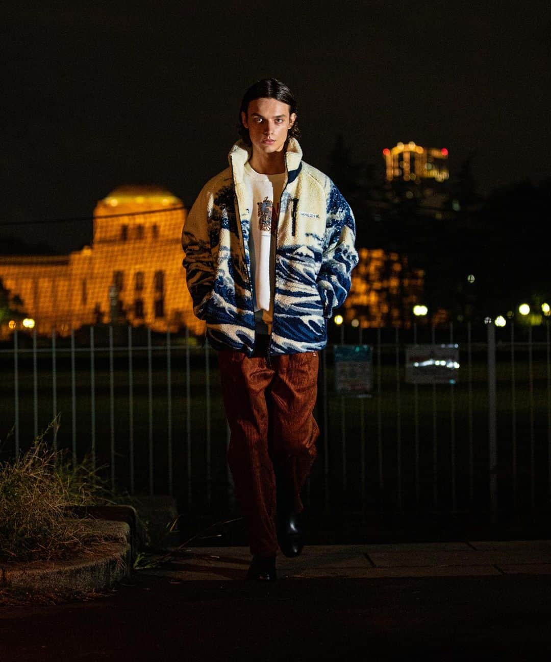 ヴァンキッシュのインスタグラム：「ㅤㅤㅤㅤㅤㅤㅤㅤㅤㅤㅤㅤㅤ ■ Ukiyo-e wave Boa fleece Jacket[VWJ029] Color:White Size:S/M/L JPY 22,000 (tax included)  ㅤㅤㅤㅤㅤㅤㅤㅤㅤㅤㅤㅤ Shop link bio！ ——————————————— ‪#VANQUISH #vanquishjp」