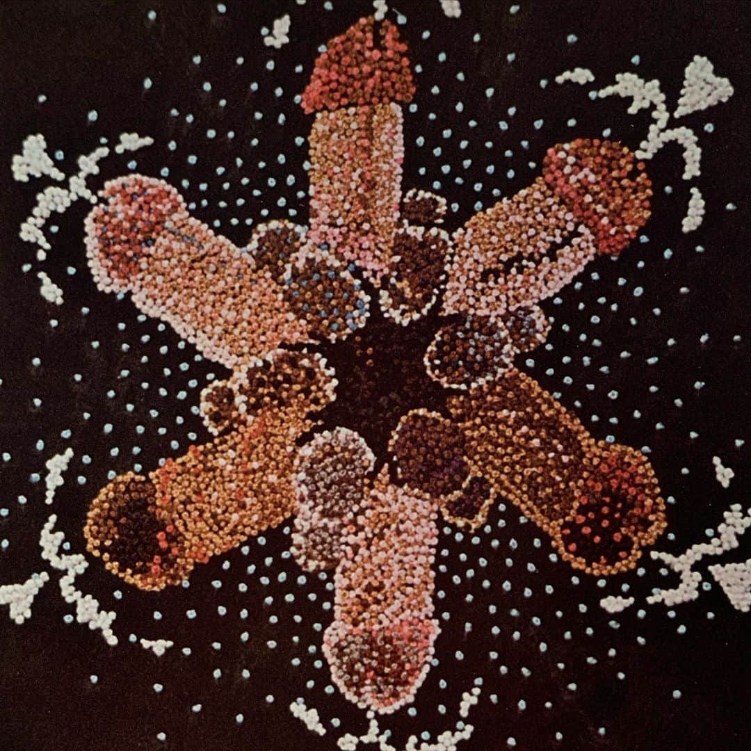 オランピアルタンさんのインスタグラム写真 - (オランピアルタンInstagram)「1970s French knot embroidery by S. Jackson 🍆🍆🍆 #frenchknot #embroidery #squirt」10月22日 21時48分 - olympialetan