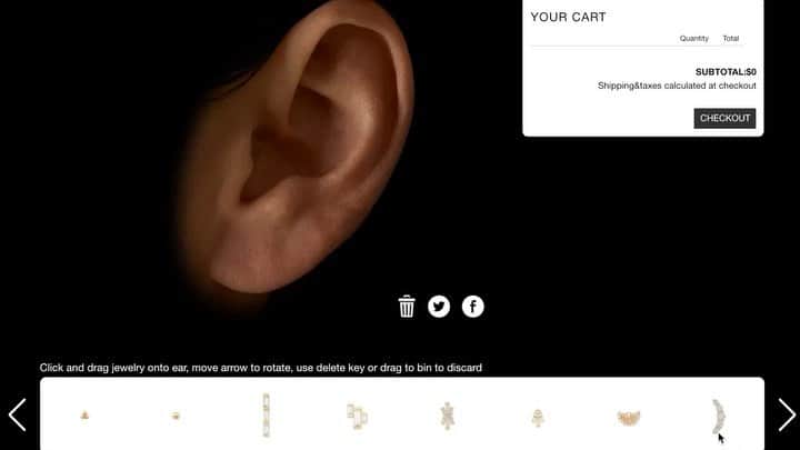 ニコール・トルンフィオのインスタグラム：「INTRODUCING... today we are launching this incredible app on @erthjewelry ✨ pioneering the way we can shop, with a virtual ear curation, unlike nothing out there today. It’s so much fun to play around on, and is an incredibly proud moment for me and my team. Go to the website (best on a desktop) and have a play! Work on your best curation as we are announcing a competition soon! These times challenge us, and create space for innovation and to redefine our ways, I’m so over the moon, this app, has finally landed! Let me know what you think! Xoxoxo NT」