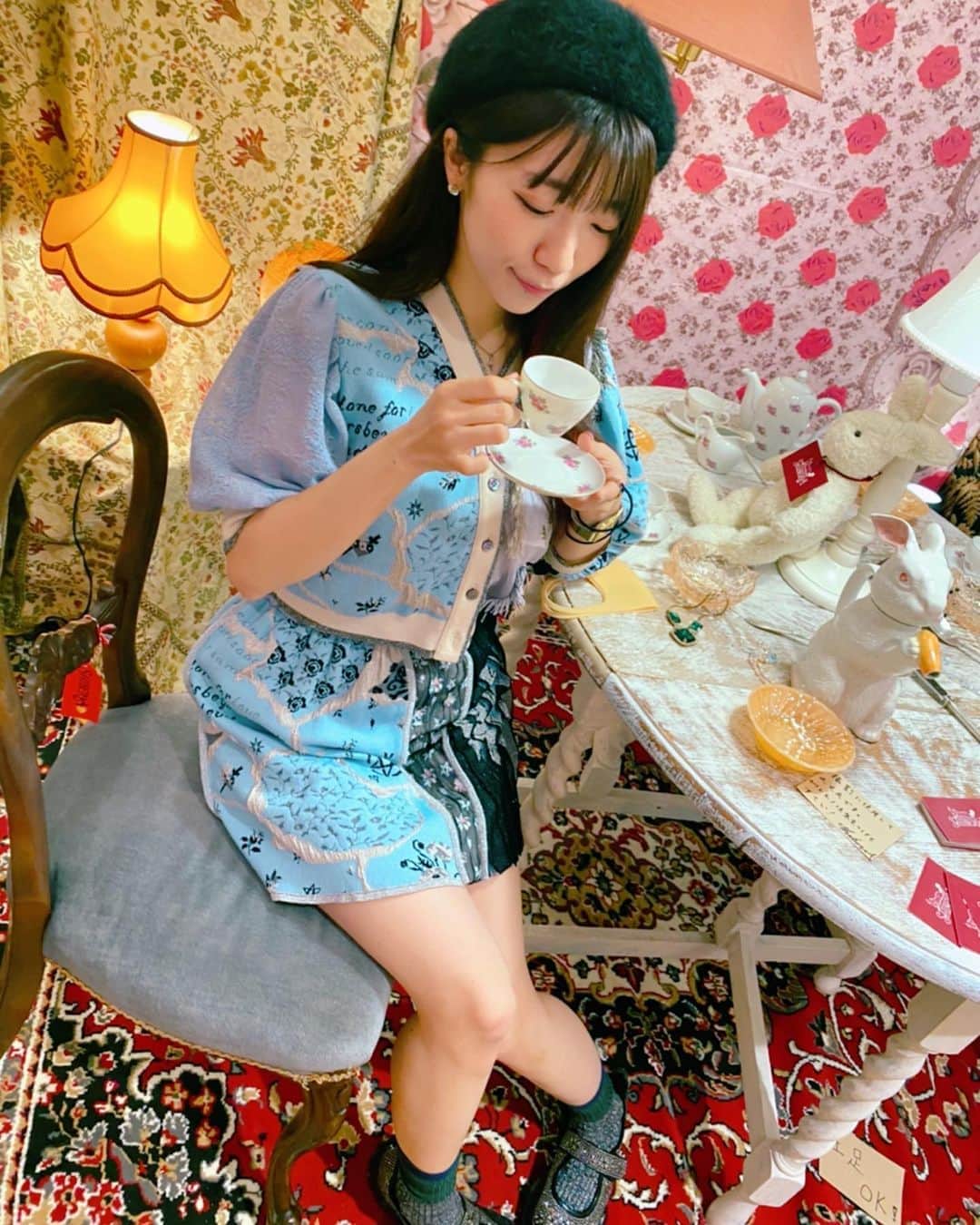 ぱいぱいでか美さんのインスタグラム写真 - (ぱいぱいでか美Instagram)「rurumu: この水色のセットアップめちゃくちゃ悩みました ꙳ #rurumu #exhibition ꙳ めちゃくちゃ迷って違うワンピースにしたけど 試着させてもらって可愛くて あ〜〜〜〜〜〜〜(T . T)ってなった記録として 載せさせてください。笑 佳苗さんがコンセプトも説明してくれました。 ０から１を作る人はどのジャンルでもすごいな〜…！」10月22日 22時14分 - paipaidekami