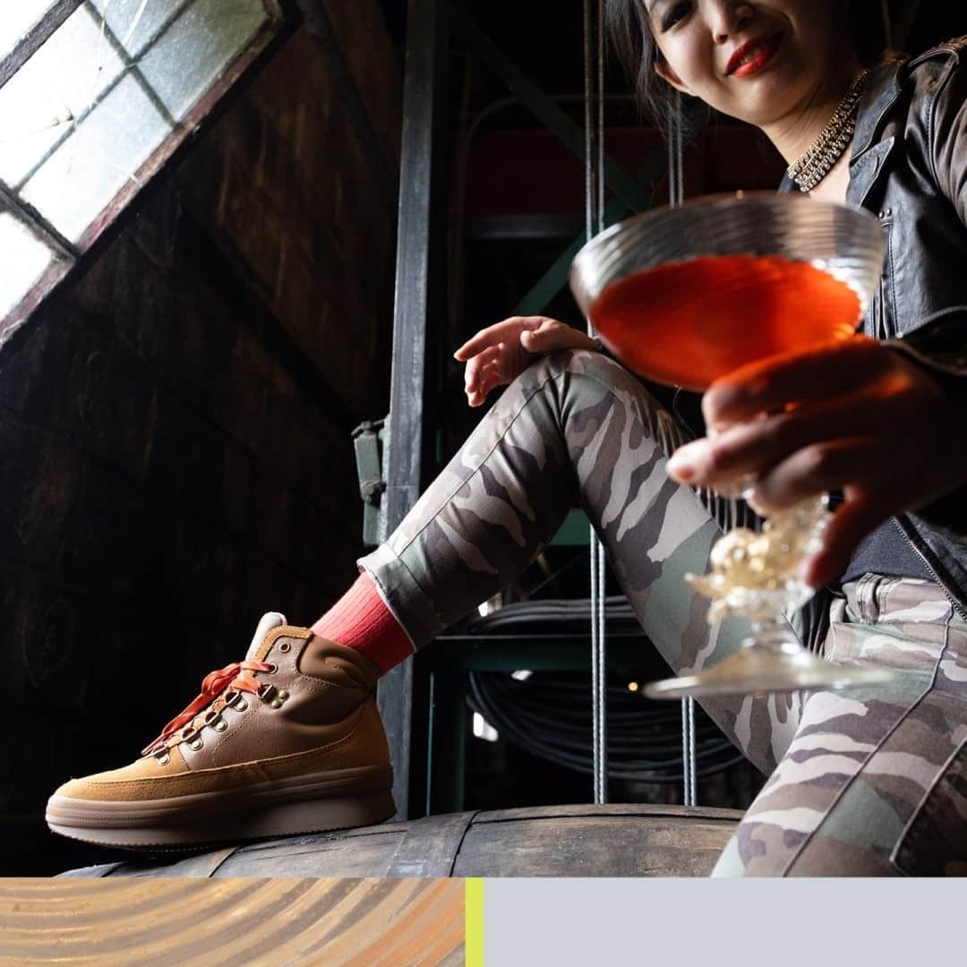 Kedsのインスタグラム：「Yuan Ji cheers on her fellow Women's Cocktail Collective members in the tan Midland Boot.」