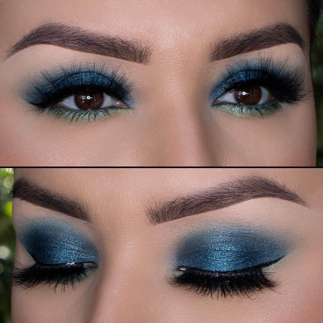 Motives Cosmeticsさんのインスタグラム写真 - (Motives CosmeticsInstagram)「@ElyMarino is WOWing 💯 us with this stunning jewel-toned eye look using the new HORIZON Palette.  Get the look: 1.Begin by applying “Oceanic” over the entire lid 2.With a fluffy brush and a bit more “Oceanic” blend slightly above the crease until there are no harsh edges  3.Using “Jaded” Blend underneath the lower lash line  4.Line the lash line with “LBD gel liner” 5. @linazunigamakeup lashes in “Alexa” . . . . . #motivescosmetics #motives #makeup #beauty #makeupartist #mua #girlboss #entrepreneur #beyourownboss #everydaymakeup #naturalmakeup #gtl #getthelook #eyemakeup #horizon」10月22日 23時00分 - motivescosmetics